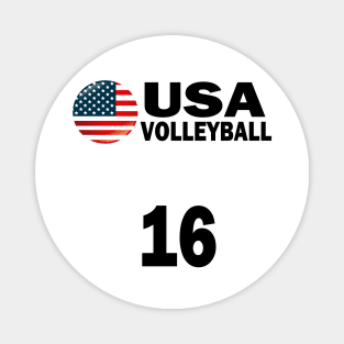 USA Volleyball #16 T-shirt Design Magnet